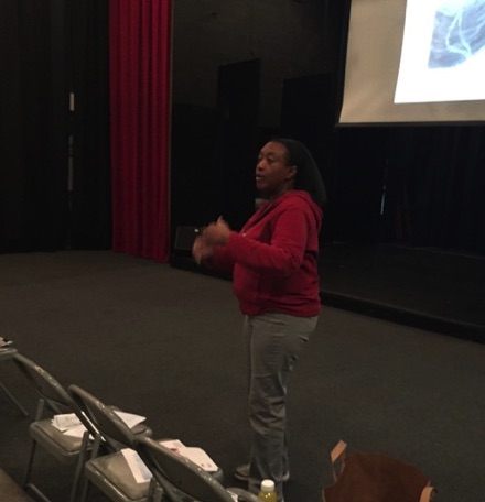 Coretta Harding spoke on how to become an Art Therapist